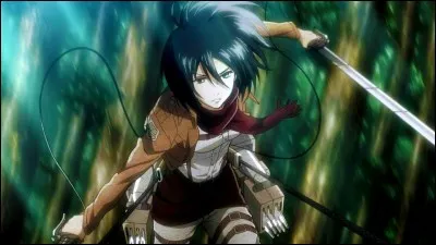 Poursuivons avec une femme badass qui semble n'avoir peur de rien. Protagoniste féminine du manga "Shingeki no Kyojin" (à savoir "L'Attaque des Titans"), cette jeune femme semble courageuse et n'hésite pas à affronter les Titans. Avec qui Mikasa Ackerman affronte-t-elle le Titan Féminin ?