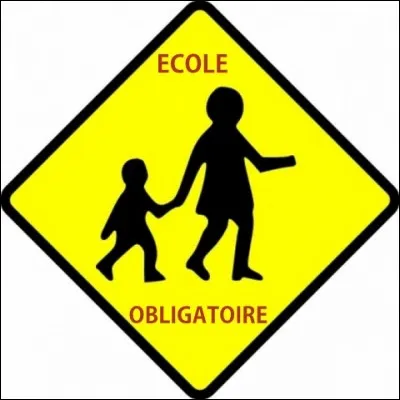L'instruction est obligatoire à partir de 6 ans et jusqu'à l'âge de 16 ans.