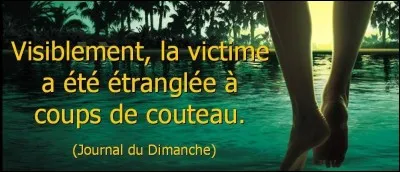 J'ai surpris ma femme au lit avec un autre homme, mon sang n'a fait qu'un tour, je l'ai tué sur le champ.