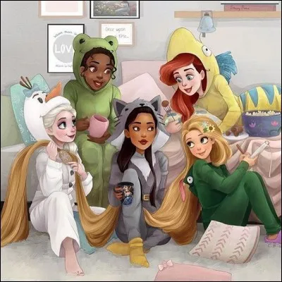 On est trop bien ici ! Entouré de toutes ces princesses. Laquelle ne figure pas sur cette image ?