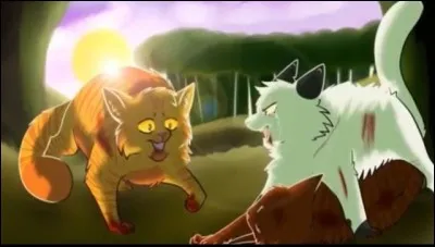 Deux guerriers se disputent et sont sur le point de se tailler en pièces.