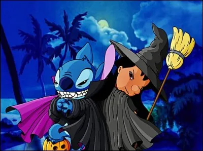 En quoi Stitch est-il déguisé pour Halloween ?