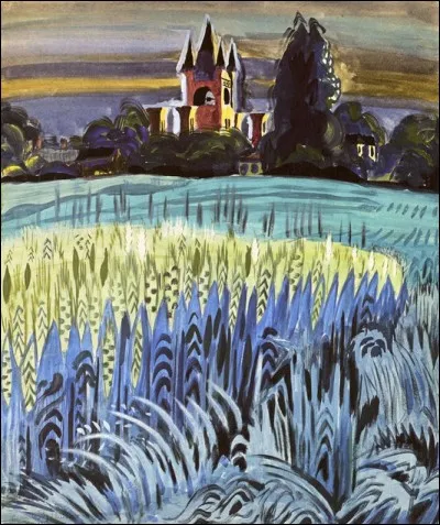 Qui a peint "Champ de blé avec la tour" ?