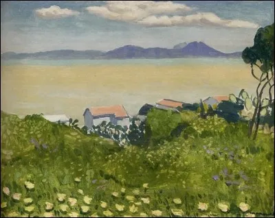 Qui a peint "Champ en fleurs" ?