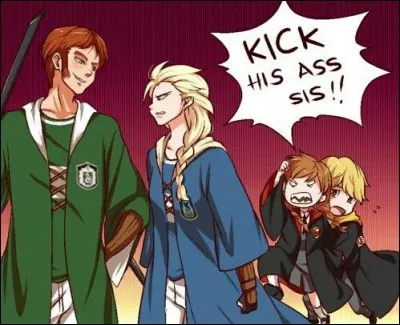 Elsa a eu des embrouilles avec Hans, Anna n'est pas contente et essaye de taper Hans, mais qui l'a retient ?