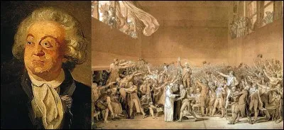 Les députés vont pour délibérer, mais le roi a des exigences que beaucoup d'entre eux refusent de suivre. L'un d'entre eux répond à son envoyé : 
"Allez dire à votre maître que nous sommes là par la volonté du peuple, et que nous n'en sortirons que par la force des baïonnettes"
Qui est ce personnage ?