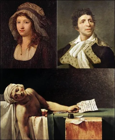 Pendant la Révolution, il a créé le journal « l'ami du peuple ». Il a été une victime des événements de l'époque mais, n'a pas subi « la terreur », il a été assassiné par membre de la famille de Pierre Corneille. Il a dit : 
« C'est par la violence, qu'on doit établir la liberté ».
Qui est-il ?