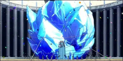 Sur Edolas, avec quel membre de Fairy Tail était avec lui dans la lacrima que Gajeel détruit sur la Grande Place ?