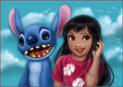 Qui pose sur cette photo avec Stitch ?