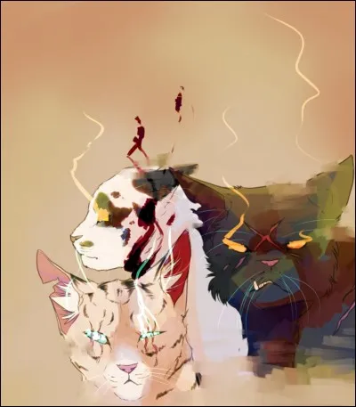 En combattant la meute de chiens avec Nuage Agile, Nuage Blanc a perdu la moitié de son visage.
Etoile Bleue l'avait nommée guerrière sous quel nom ?