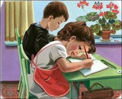 Nous terminerons par le cours de français suivi par Martine. 
- Martine, peux-tu compléter cette phrase : " Elle est ... de Berlin" ?