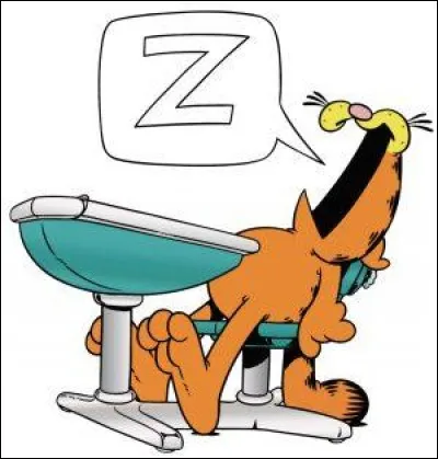 Quoi de mieux pour Garfield que de suivre le cours de cuisine.
- Garfield, quel ingrédient n'entre pas dans la composition d'une sauce béchamel ?