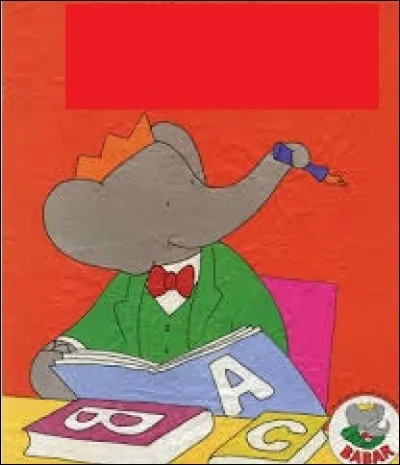 Enfin, Babar, s'adonne à son activité favorite.
- Babar, peux-tu me dire avec quelles couleurs peut-on obtenir du noir ?