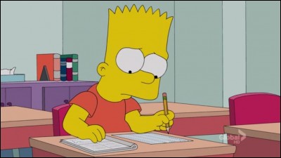 Aujourd'hui, Bart Simpson suit un cours d'histoire sur l'Amérique.
- Bart, quel est le nom du 35e président des États-Unis ?