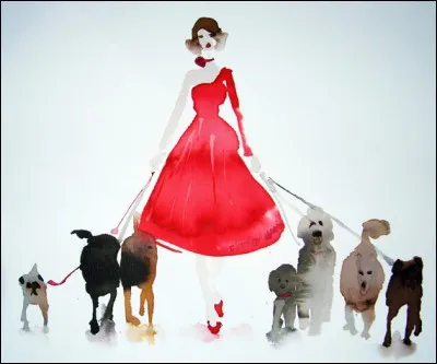 Cette charmante aquarelle peut faire penser à un délicieux film doux amer, et à une avocate reconvertie en... promeneuse de chiens. Quel est ce film ?