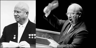 Il n'a pas besoin de prendre sa chaussure et de taper avec sur une table pour prononcer cette phrase : 
« Camarades, nous devons abolir le culte de l'individu d'une manière décisive une fois pour toutes ».
Qui est cette personne ?