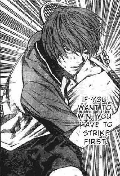 Qui a gagné le match de tennis opposant Light et L ?