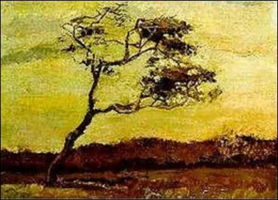 Et on termine ce quiz par cette huile sur toile créée en août 1883 par un peintre de mouvement postimpressionniste et symboliste intitulée ''Arbre fouetté par le vent''. Actuellement perdu lors d'un vol dans une collection privée. Quel artiste a peint cette uvre de 0,35 m de haut sur 0,47 m de long ?