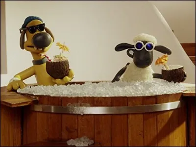 Quels personnages d'animation britanniques partagent ici leur bain ?