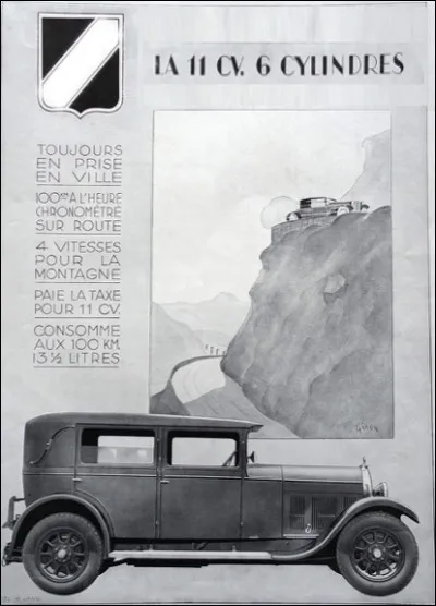 Quelle marque de voiture est représentée sur cette affiche ?