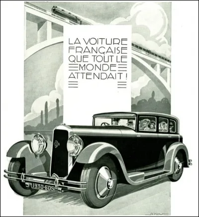Quelle marque de voiture est représentée sur cette affiche ?