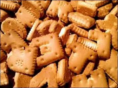 Quel est le nom de ces biscuits secs en forme de chiffres et de lettres ?