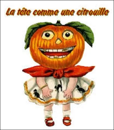 Que signifie l'expression : "Avoir la tête comme une citrouille" ?