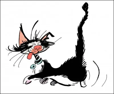 Son petit nom, c'est chat dingue (inspiré de l'un des chats de Franquin). Ce chat, comme son ami la mouette rieuse, sont complices dans les nombreux insuccès des tentatives de contrat avec monsieur Demesmaeker.