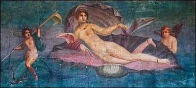 Peinture de la déesse... retrouvée à Pompéi.