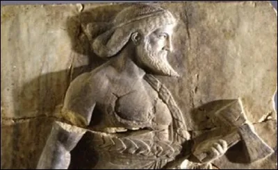 Une sculpture du dieu...