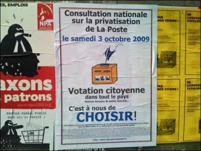 Les syndicats de La Poste ont mis sur pied une 'votation' citoyenne. La question :