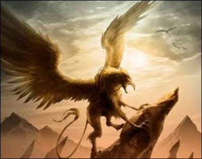 Dans la mythologie grecque, quel monstre légendaire est représenté par une tête et des ailes d'aigle et un corps de lion ?