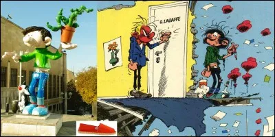 Gaston, lorsqu'il a été embauché, était habillé en « costume cravate ». Mais, habituellement, Gaston est toujours habillé d'un jean, d'un pull à col roulé vert et d'une paire d'espadrilles. Il n'y a eu qu'un seul changement dans son habillement.
Quel est ce changement ?