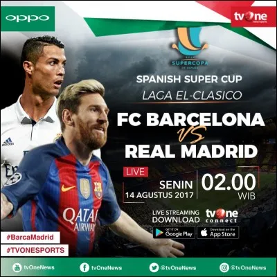 Sur les deux scores cumulés, combien le Barça a-t-il perdu en Supercoupe d'Espagne 2017 face au Real Madrid ?