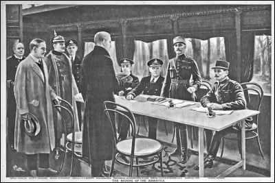 Le 11 novembre 1918 l'armistice met fin aux combats entre la France et l'Allemagne. Où est-il signé ?