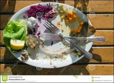 Quand tu ne termines pas un repas, qu'en fais-tu ?