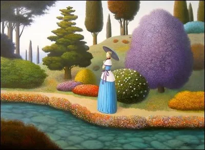 Cette image naïve a le même thème qu'une toile d'un grand peintre impressionniste, intitulée "La dame à l'ombrelle". Sa toile la plus célèbre est "Impression soleil levant" qui a donné son nom au mouvement impressionniste, de qui s'agit-il ?