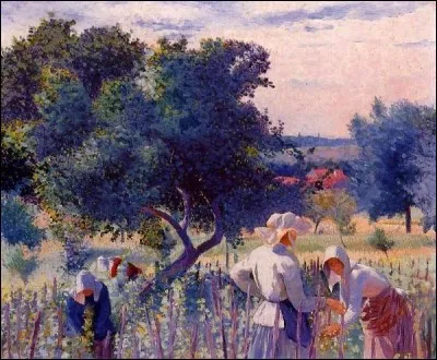 Qui a représenté ces "Femmes taillant les vignes" ?