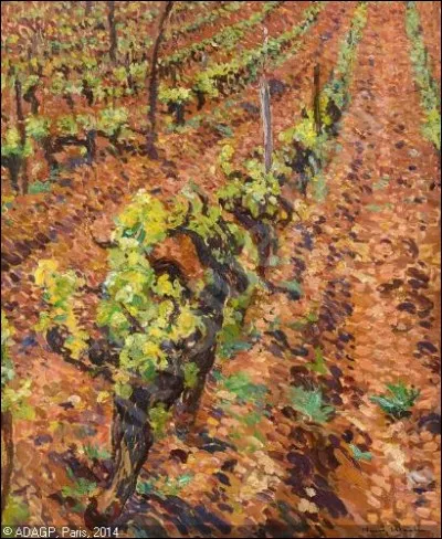 Qui a représenté "Les vignes dans le Lot" ?