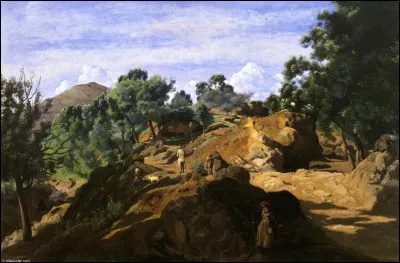 On touve ici une châtaigne au milieu des rochers, c'est signé :