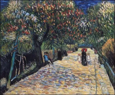 Qui a représenté cette allée bordée de châtaigniers ?