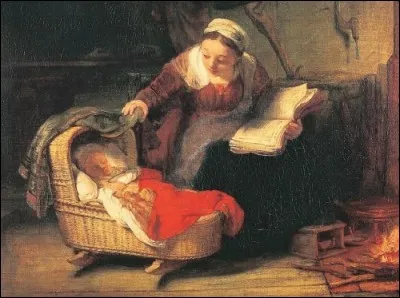 A qui appartient l'oeuvre "La vierge berçant l'enfant Jésus" ?