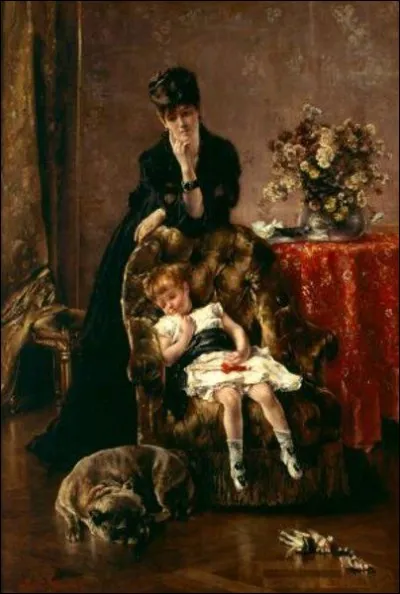 Quel peintre belge a représenté "Le sommeil de l'enfant" ?