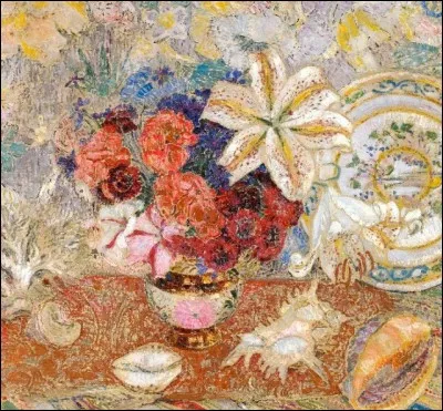 Qui a peint "Vase de fleurs et coquillages" ?