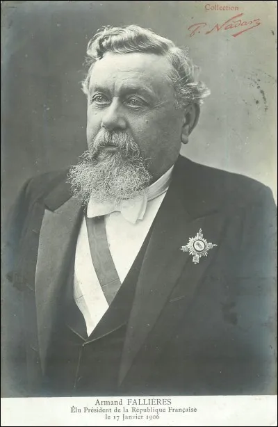 Président de la troisième République, j'ai été élu en 1906. Durant mon mandat, j'ai dû faire face au coup d'Agadir et j'ai renforcé la Triple-Entente. Qui suis-je ?