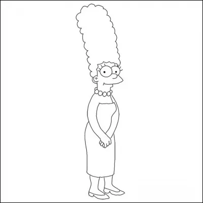 Quelle est la couleur des cheveux de Marge ? Ils sont..
