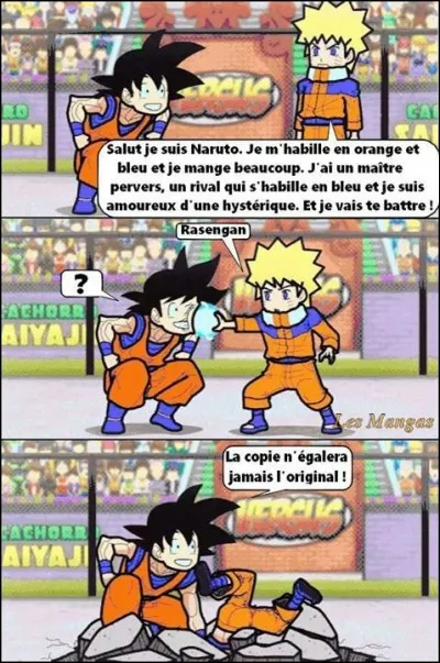 Gokû vs Naruto ! Lequel des deux l'emporte sur l'autre ?