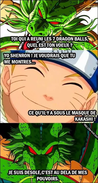 Que souhaite Naruto de la part de Shenron ? (Agrandissez l'image.)