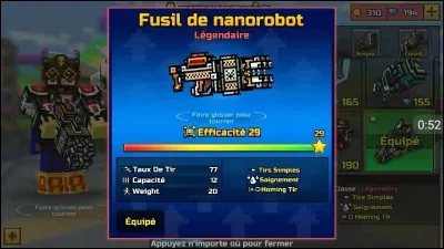 Combien y a-t-il d'armes ?