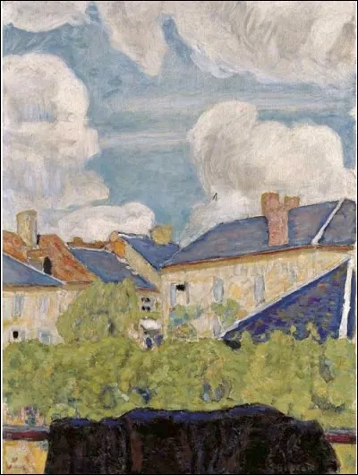 Qui a représenté ces "Nuages sur les toits" ?